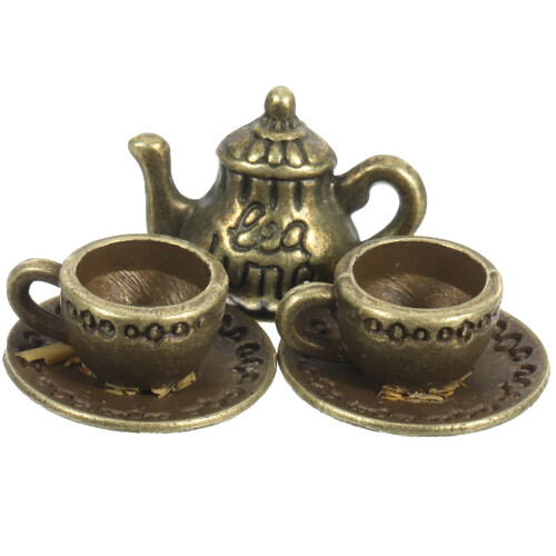 4 Sets Mini Metallteekannen Mit Teetasse Für Mini 2