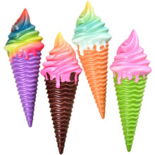 4Stk Fake Eiscreme Dekorative Eistüten Dekorationen Quetschspielzeug