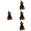 4Stk Halloween Hexenpuppe Baumspitze Cartoon 8