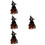 4Stk Halloween Hexenpuppe Baumspitze Cartoon 9