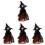 4Stk Halloween Hexenpuppe Baumspitze Cartoon 4
