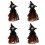 4Stk Halloween Hexenpuppe Baumspitze Cartoon 7