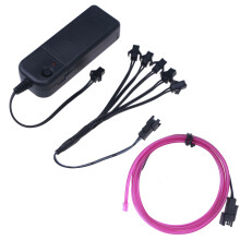 El Draht Set 5x1m Elektrolumineszierend Mit Tragbarem Treiber
