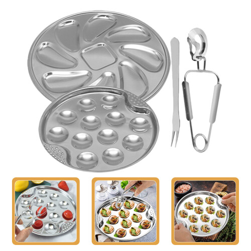 1 Set Escargot Teller Austernteller Meeresfrüchte Schale 2