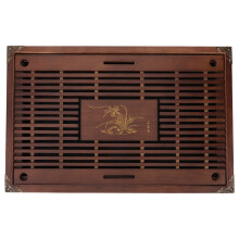 2Stk Holz Tee Tablett Chinesisch Mit Wasser Speicherung Ablaufplatte