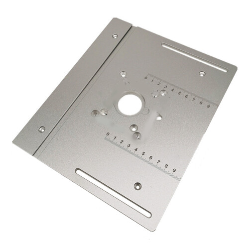 Plaque d'insertion de Table de routeur- panneau argenté argent 1