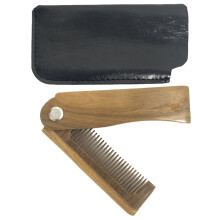 4 Sets Holzkamm Mit Etui Tragbarer Schnurrbartkamm Faltbar