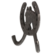4Stück Gusseisen Haken Pferdekopf Wandkleiderhaken