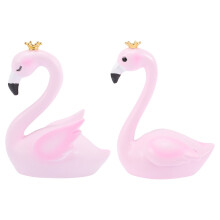 2Stk Kleine Harz Flamingo Figuren Für Auto Garten