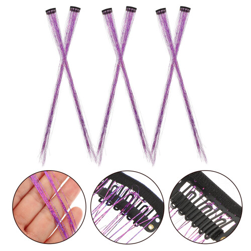 6St Fairy Hair Glitter Extensions Kit Voor Haar 1