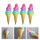 4St Inflatable Eiswaffel Schwimmring Wasser Spielzeug 4