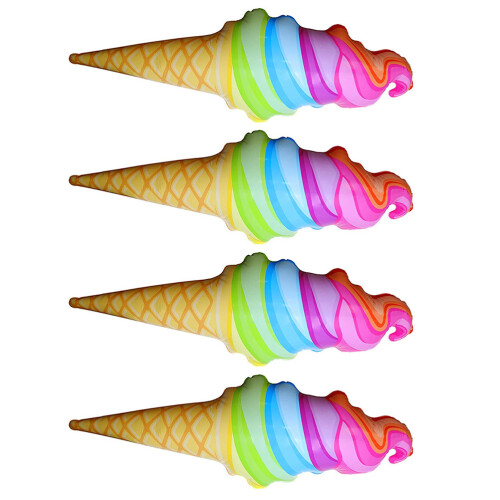 4St Inflatable Eiswaffel Schwimmring Wasser Spielzeug 2