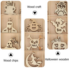 90 Halloween Holz Geschenkanhänger Dekorative Hängende Anhänger