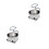 2Pcs Silver Stainless Steel Shaving Set with Stable Stand for Men 10
