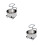 2Pcs Silver Stainless Steel Shaving Set with Stable Stand for Men 8