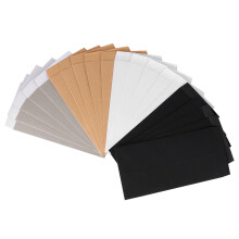 20Pcs Black Kraft Paper Party Invitation Envelopes Plain Color Storage