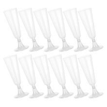 24 Unidades Vaso Plástico Para Vino Y Con Pie