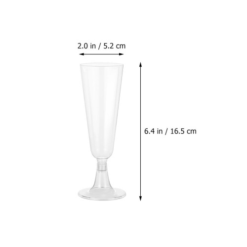 24 Unidades Vaso Plástico Para Vino Y Con Pie 2