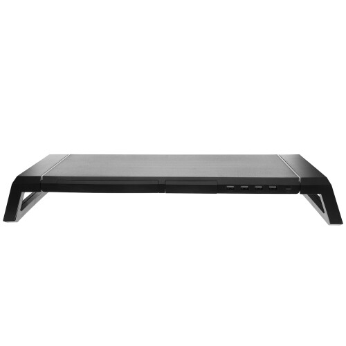 Schwarzer Computer Stand Mit Rgb-Beleuchtung USB Für Arbeitsplatz