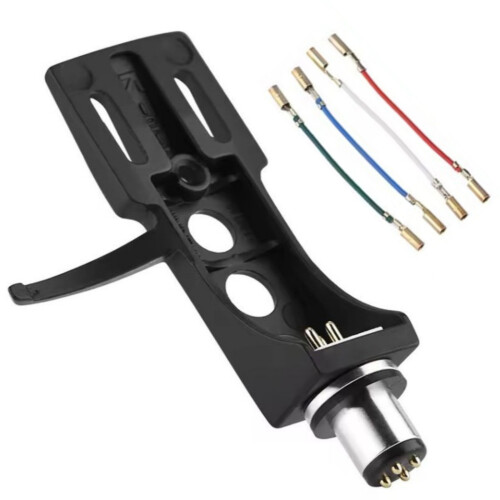 4Pin Turntable Headshell Phono Cartridge Holder Cartridge-Black