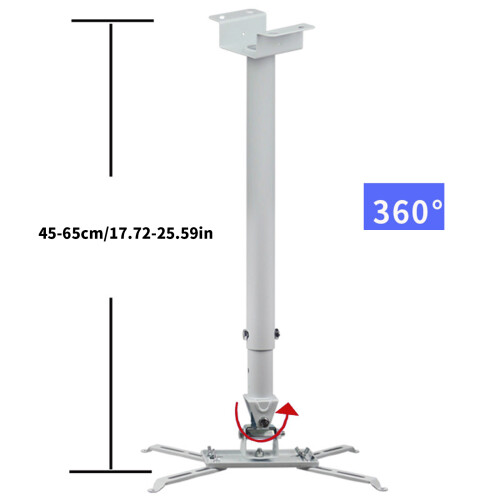 Ceiling Projector Mount Bracket with 360 Degree Rotation and 2