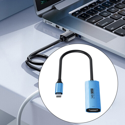 Metal Auditory Video Capture Card with Type C Connection 1080P 1