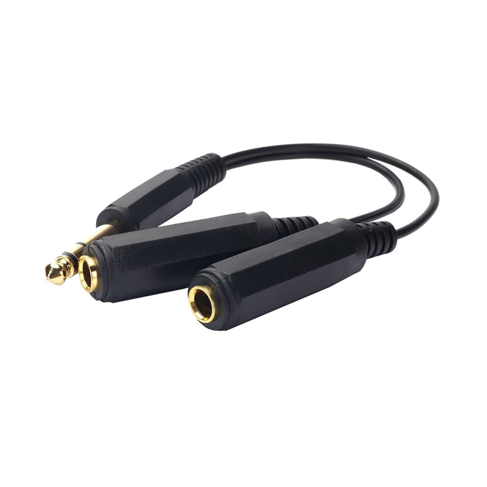 6.35Mm 1/4Inch Male Stereo To Two Trs Female Sound Cable Y 7704000028653