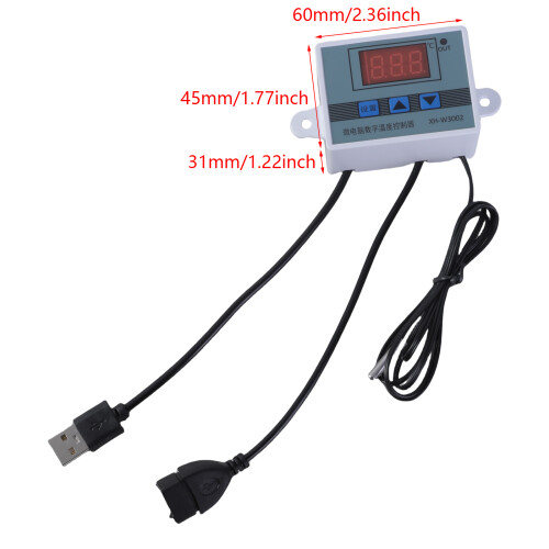 1 Set USB Temperature Control Cable with Probe For Cooling And 2