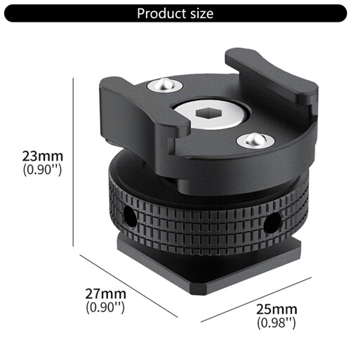 Microphone Cold Shoe Mic Mount Holder with 360 degree Rotation 2