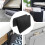 1Pc Dark Grey Felt Bedside Storage Bag Reinforced Stitching Organizer 9