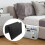 1Pc Dark Grey Felt Bedside Storage Bag Reinforced Stitching Organizer 4