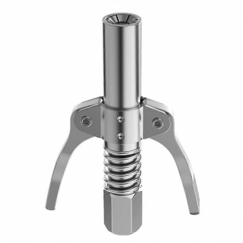 10000 PSI Grease Tool Coupler Double Handle Stainless Oil Injector Nozzle Heavy-Duty Quick Lock NPTI/8 Grease Tool Tip-image-OPC-PM7WCD8-NEW