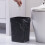Waste Paper Basket Bathroom Plastic Black 1pack 6