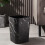 Waste Paper Basket Bathroom Plastic Black 1pack 8