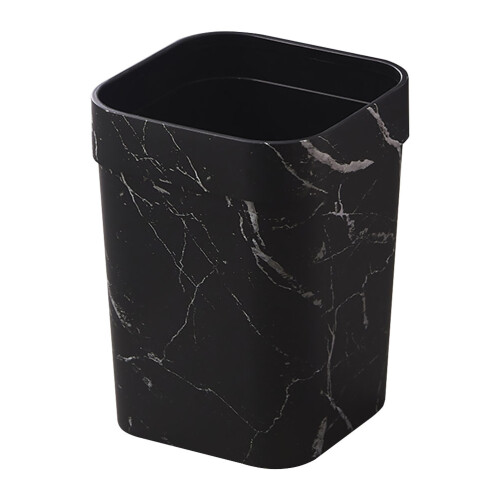 Waste Paper Basket Bathroom Plastic Black 1pack 1