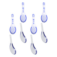 8Pcs Ceramic Chinese Style Small Soup Spoons For Restaurant Tableware