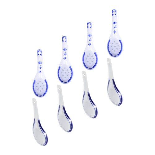 8Pcs Ceramic Chinese Style Small Soup Spoons For Restaurant Tableware 1