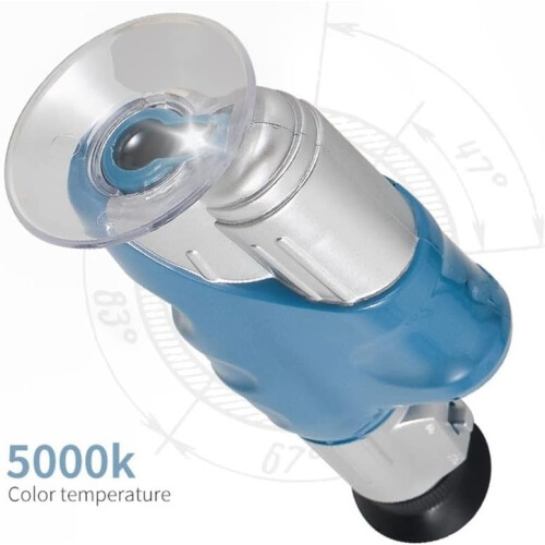 Microscope 20x-60x Micro Portable Microscope LED-Illuminated, Magnification Range 20x-60x, Compact Design 1