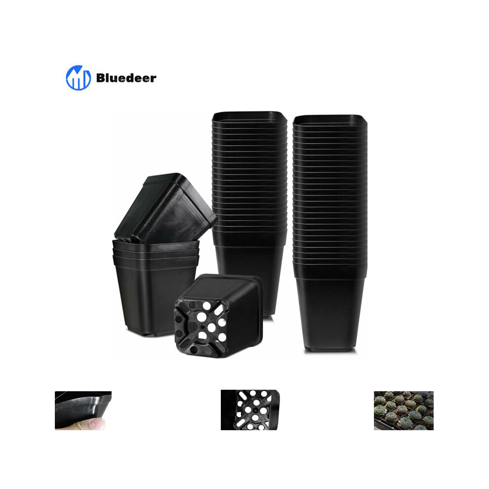 5.5cm 50 Pieces Nursery Pots, Reusable Plastic Square Seedling Pots/Seedling Pots/Transplanting Pots/Growing Pots for Planting-image-OPC-PM7WKB6-NEW