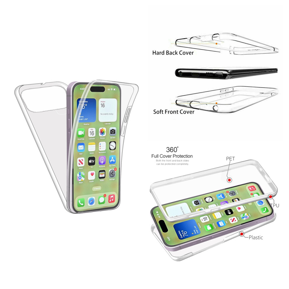 Case For Apple Iphone 17 Pro Full 360 Protection Front And Back Cover Clear 3479075526260
