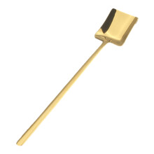 6Pcs Golden Stainless Steel Square Sugar and Coffee Spoons for Eating