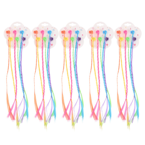36 Pezzi Extension Intrecciati Colorati Con Clip Per