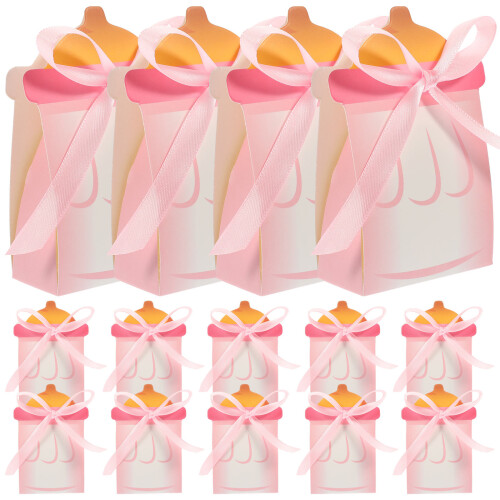 100Pcs Creative Pink Candy Packaging Paper Cloth Wedding Boxes 2