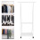 1St Staande Kledinghouder Staal Witte Garderobe Organizer 11