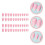 48St Plastic False Nails Roze Nail Art Voor Thuis Gebruik 5