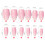 48St Plastic False Nails Roze Nail Art Voor Thuis Gebruik 2