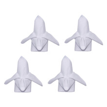 4St Witte Katoenen Servetten, Wasbare Diner Napkins