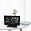 LCD Display Clock With Temperature And Humidity Sensor, White Finish, Compact Design 4