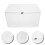 White Wardrobe Clothes Organizer with Handle Zipper for Storage 4