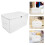 White Wardrobe Clothes Organizer with Handle Zipper for Storage 6